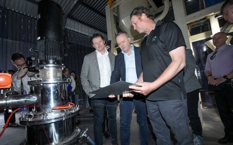International Graphite’s Collie processing plant showcased in official visit by Anthony Albanese