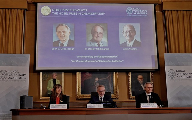 Lithium-ion battery inventors awarded 2019 Nobel Prize in chemistry